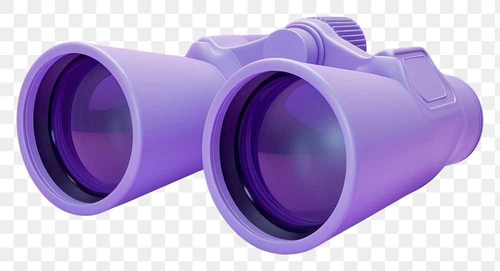 PNG Binoculars purple magnification technology.
