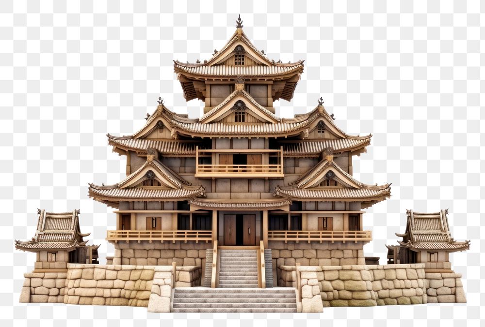 PNG Japanese castle architecture building pagoda