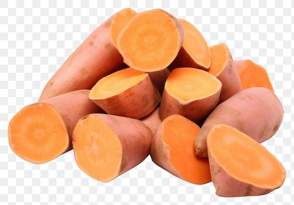 PNG Raw sweet potato vegetable plant food