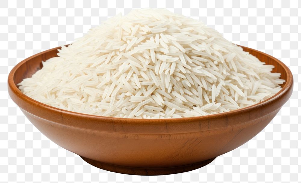PNG Basmati rice food white background ingredient.