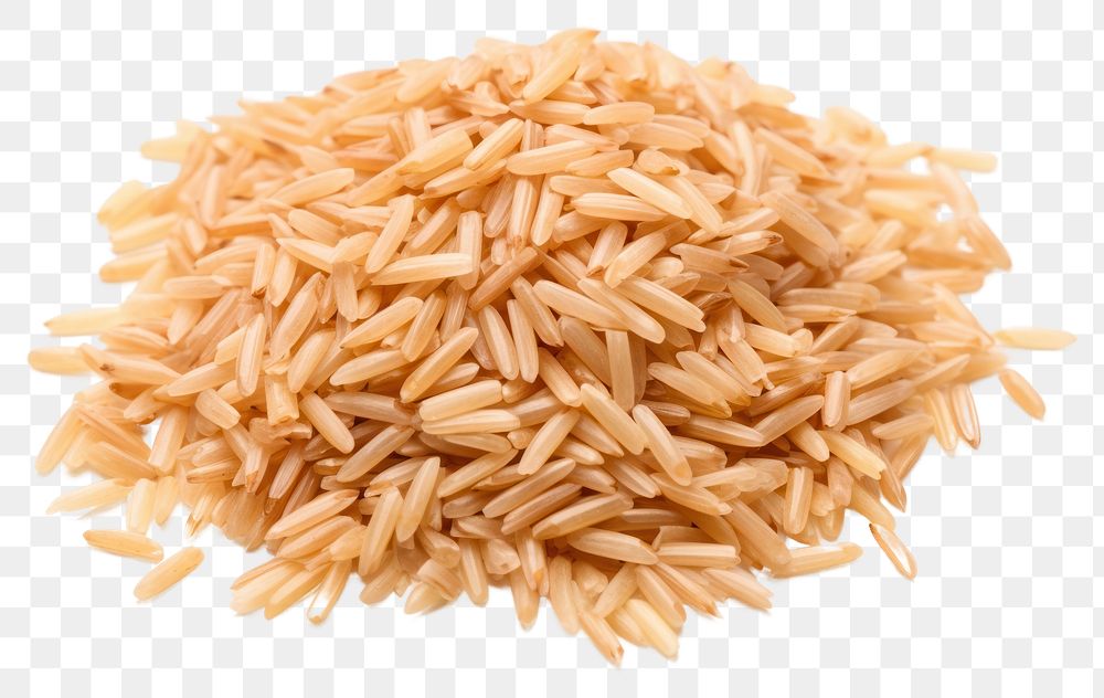PNG Brown rice food white background medication.