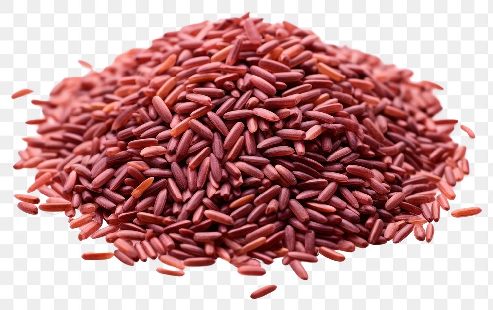 PNG Red rice food white background ingredient.