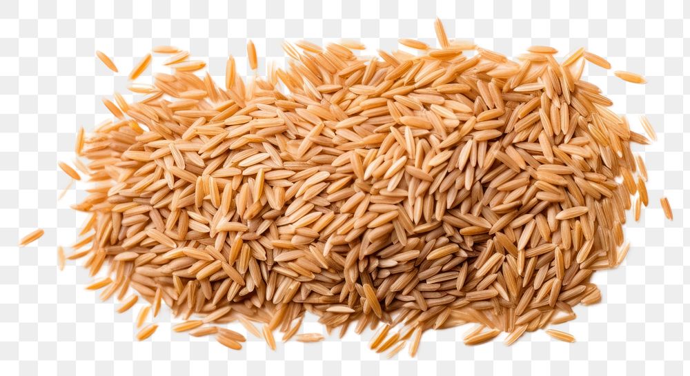 PNG Brown rice food white background agriculture.