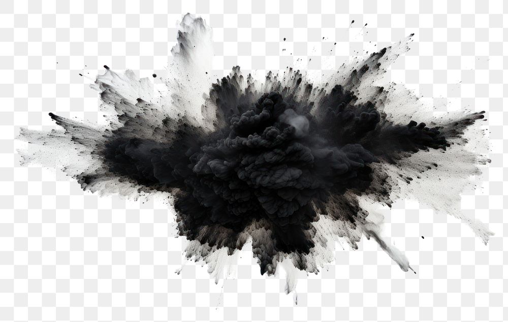 PNG Abstract black powder backgrounds white background splattered.