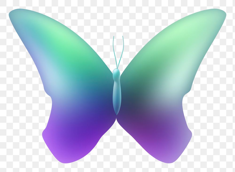 PNG  Abstract gradient illustration butterfly purple green graphics.