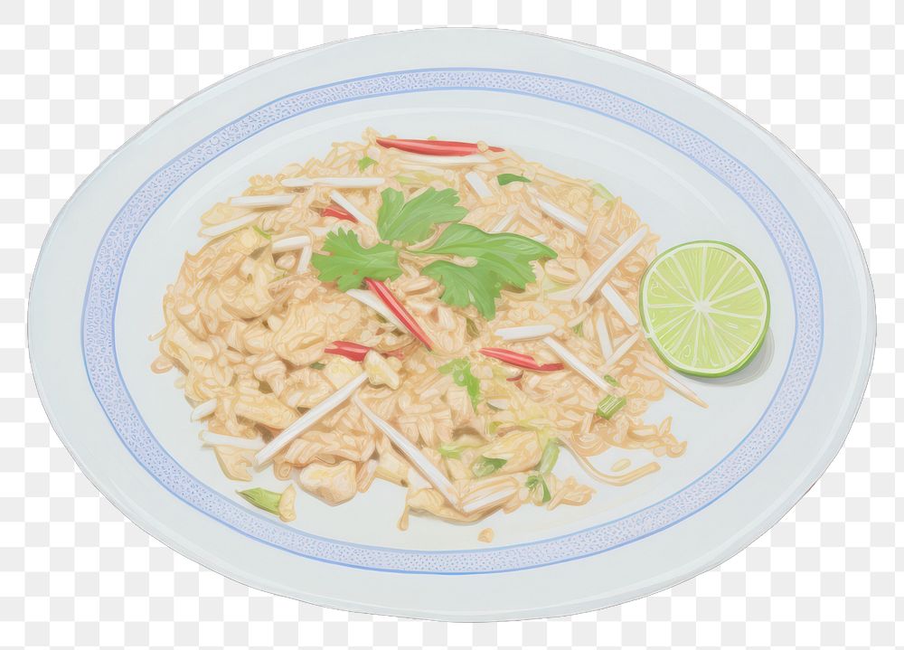 PNG Pad thai vermicelli noodle pasta.