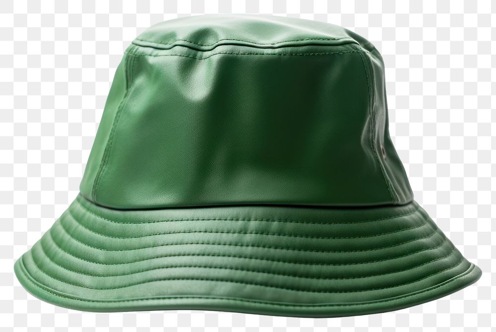 PNG Green bucket hat white background headgear headwear.