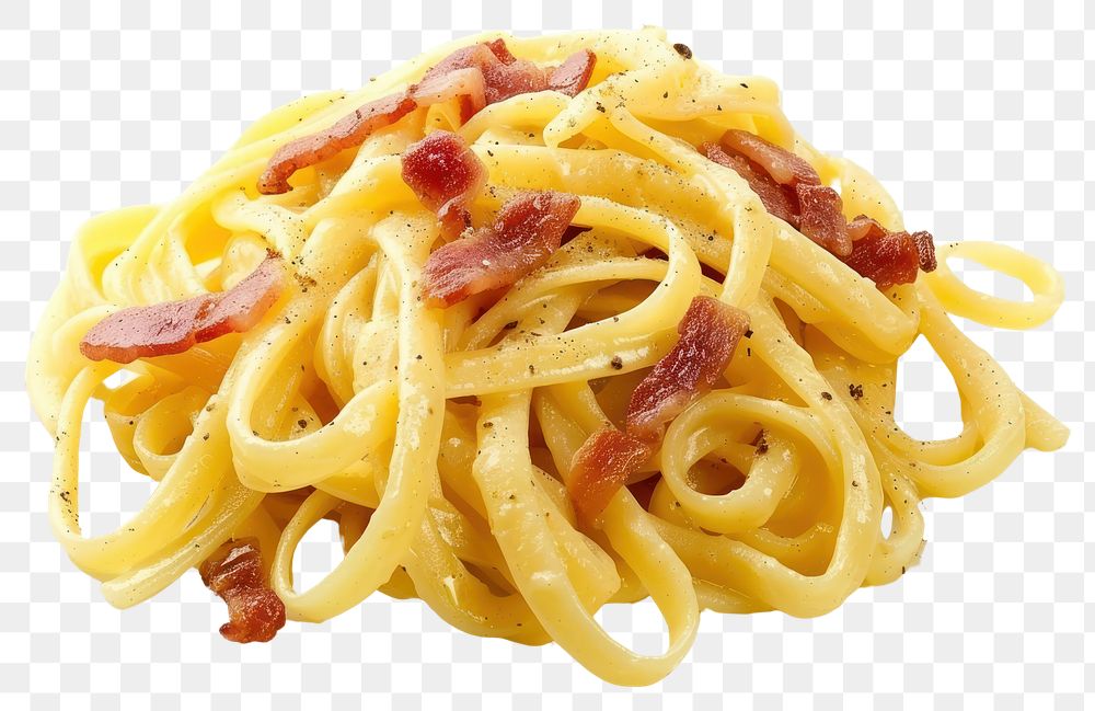 PNG Food carbonara spaghetti pasta.