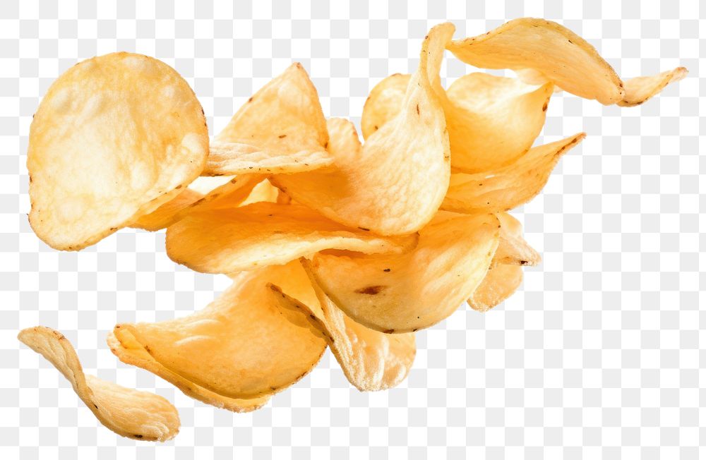 PNG Potato chips snack food white background