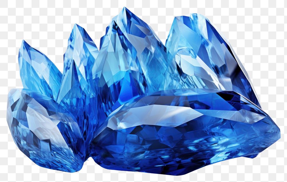 PNG Blue gemstone crystal jewelry.