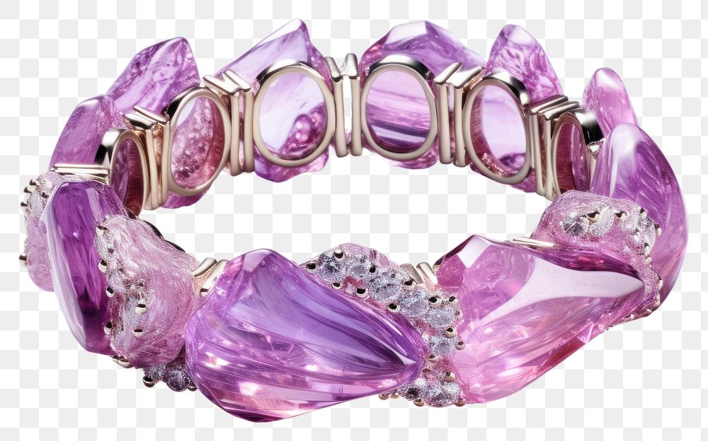 PNG Bracelet gemstone amethyst jewelry.