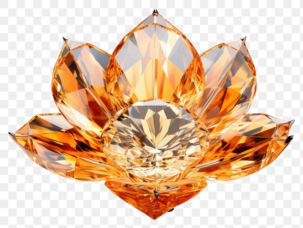 PNG Flower gemstone crystal jewelry.