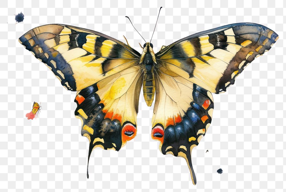 PNG  Illustration of vintage vynyl butterfly animal insect.