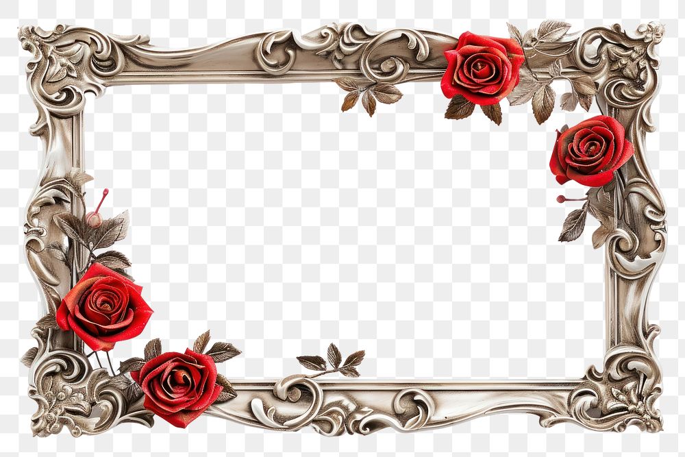 PNG Rose rose flower frame.