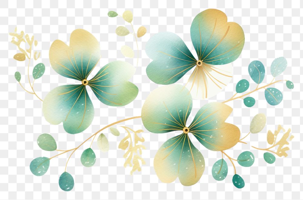 PNG Clover pattern art white background