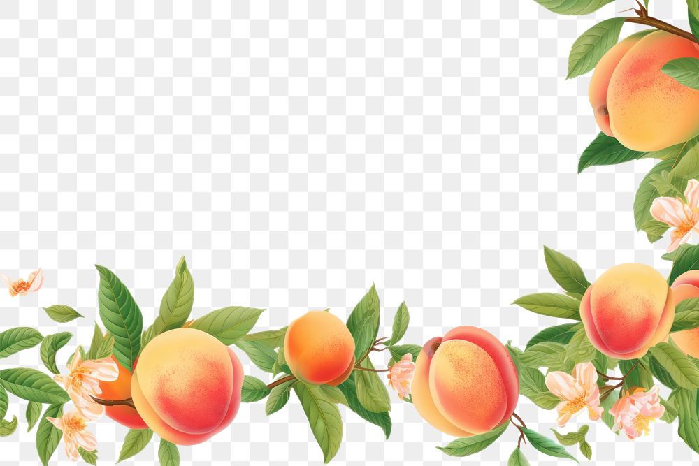 PNG Peach peach fruit plant.
