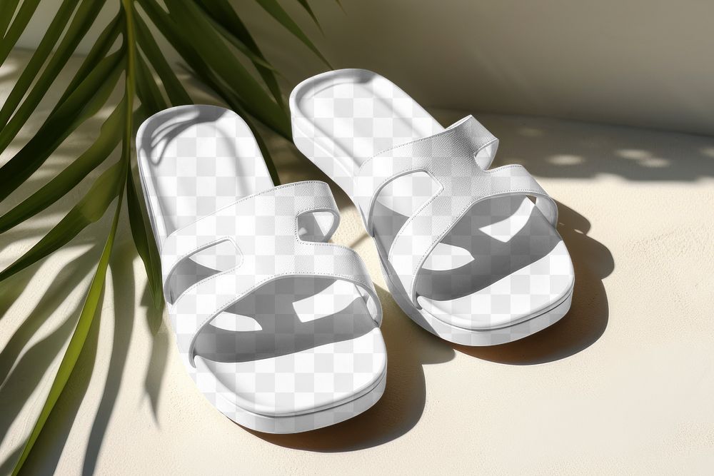 Sandals png mockup, transparent design