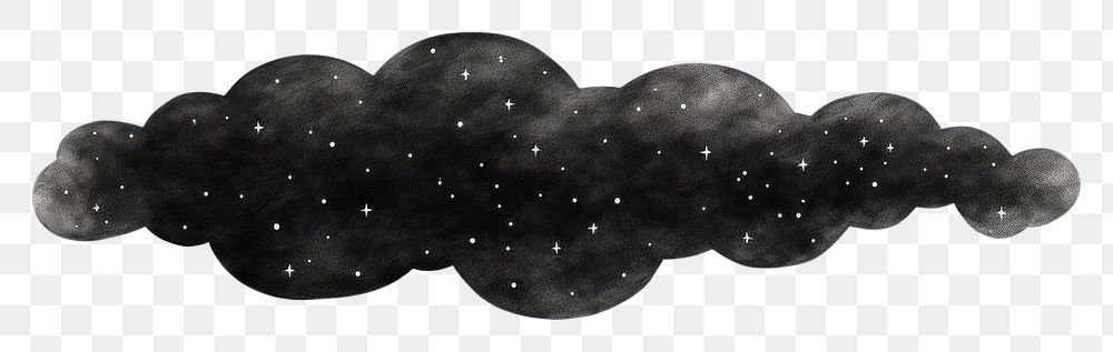 PNG Black cloud celestial astronomy night invertebrate.