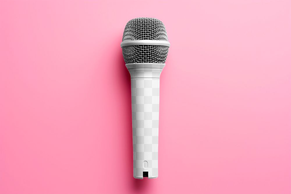 Wireless microphone png mockup, transparent design