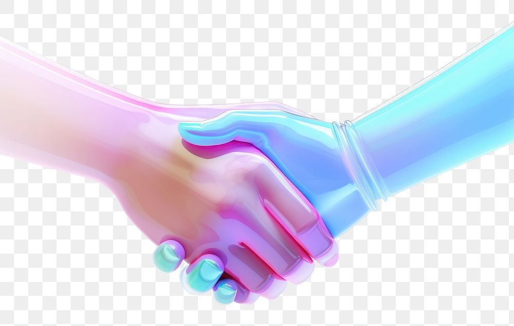 PNG  Handshake icon white background togetherness futuristic.