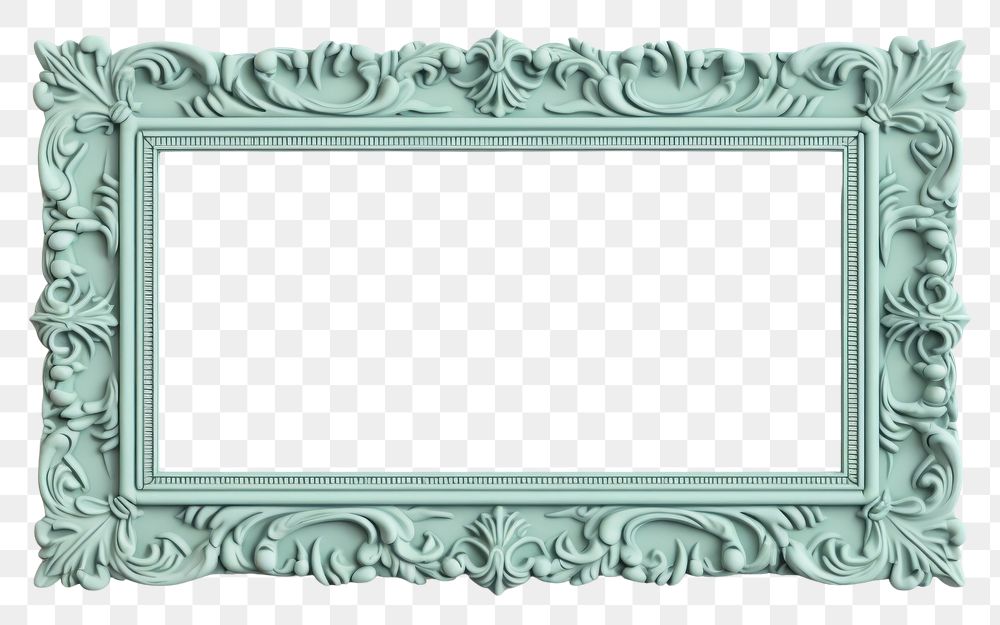 PNG Frame green white background decoration