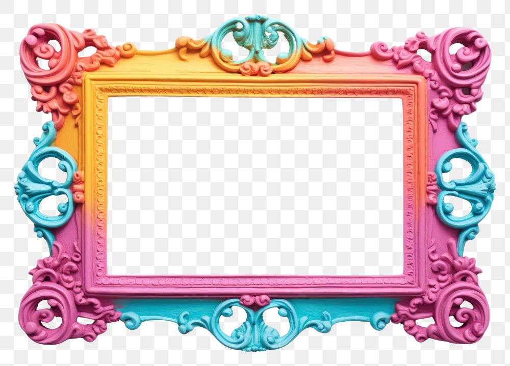 PNG Frame white background creativity decoration