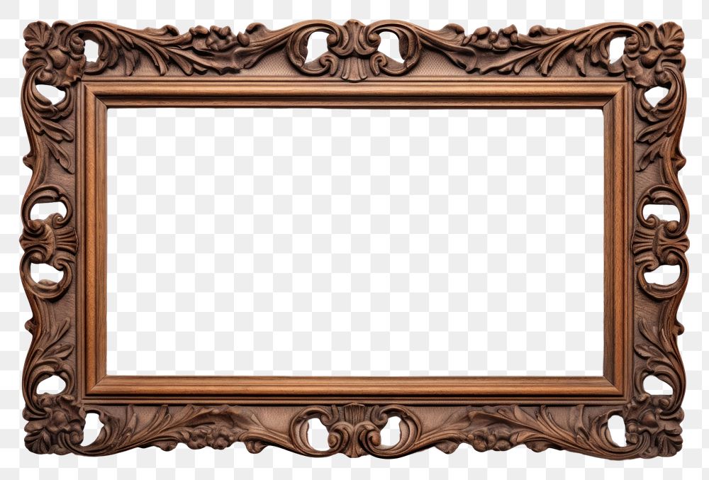 PNG Brown frame white background architecture.