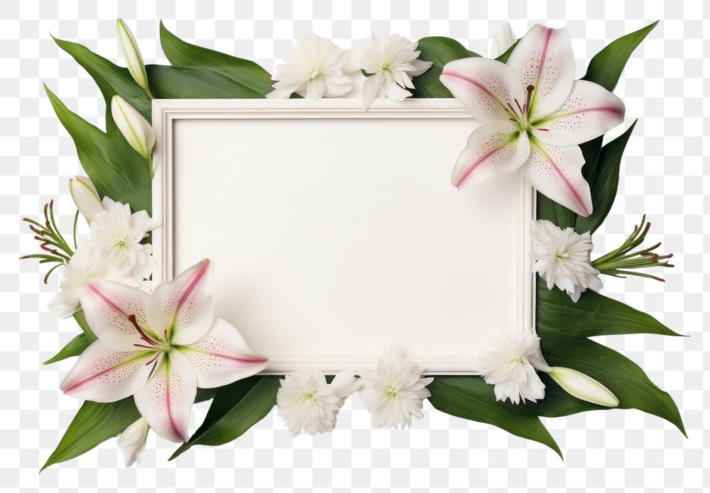 PNG Lily flower frame plant.