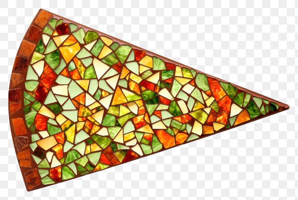 Mosaic tiles of a pizza art pattern shape.
