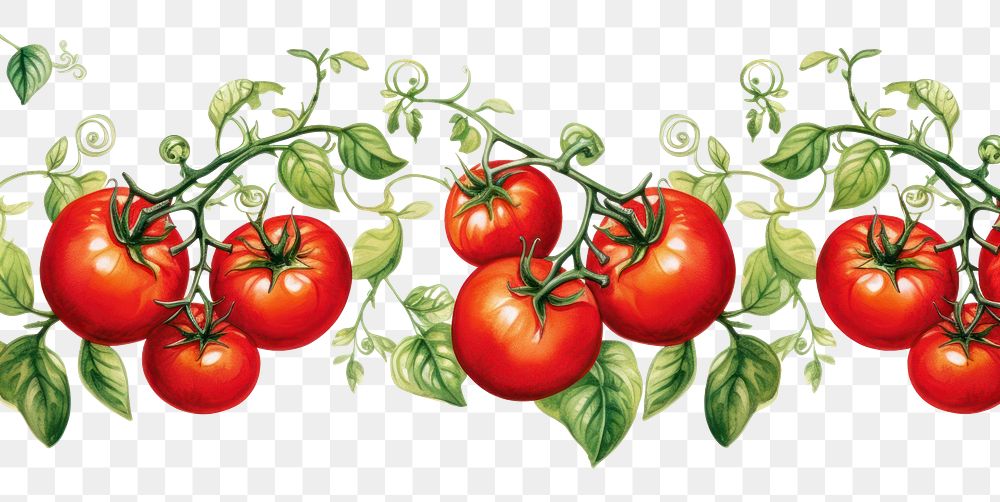 PNG Tomatoes vegetable plant food.