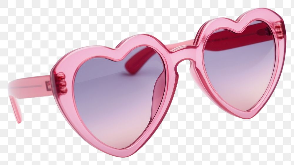 PNG Sunglasses with heart shape white background accessories moustache.
