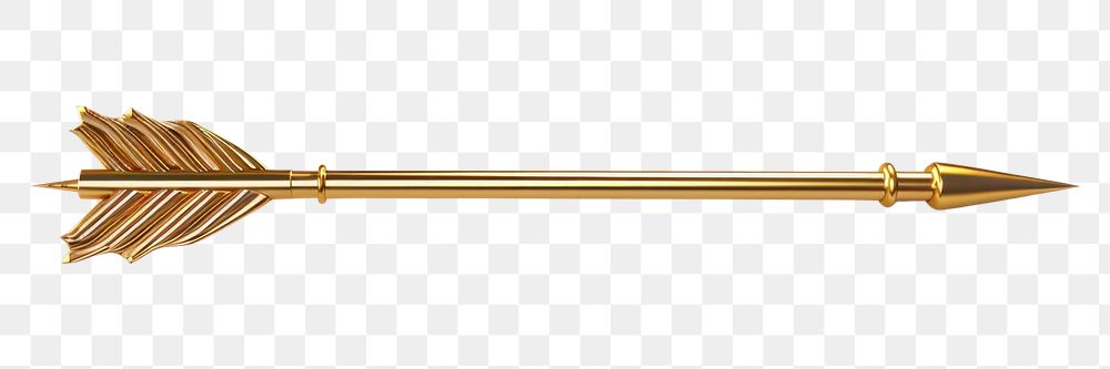 PNG Arrow dagger gold white background.