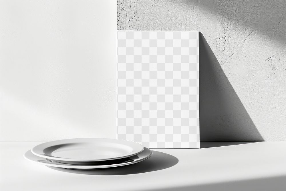 Restaurant menu png product mockup, transparent design