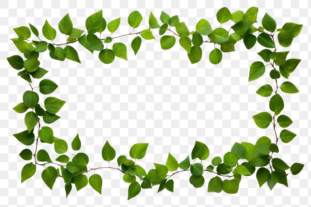 PNG  Natural young green leaves frame backgrounds plant leaf.
