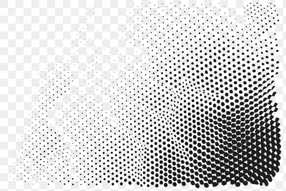 PNG abstract halftone element effect, transparent background