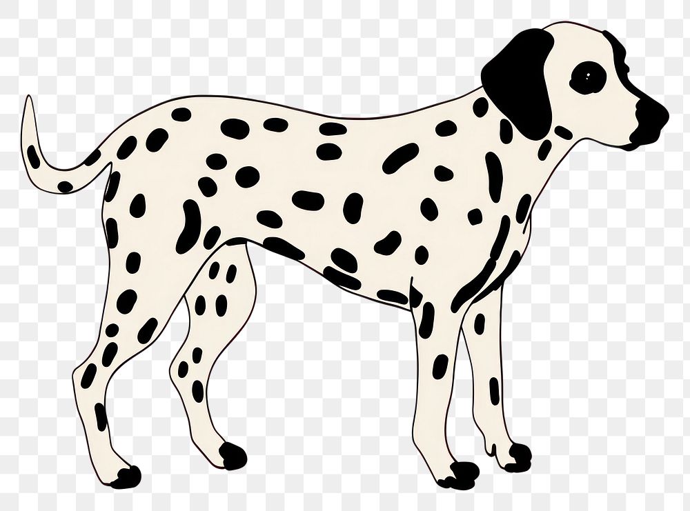 PNG  Dalmatian dog dalmatian cartoon drawing.