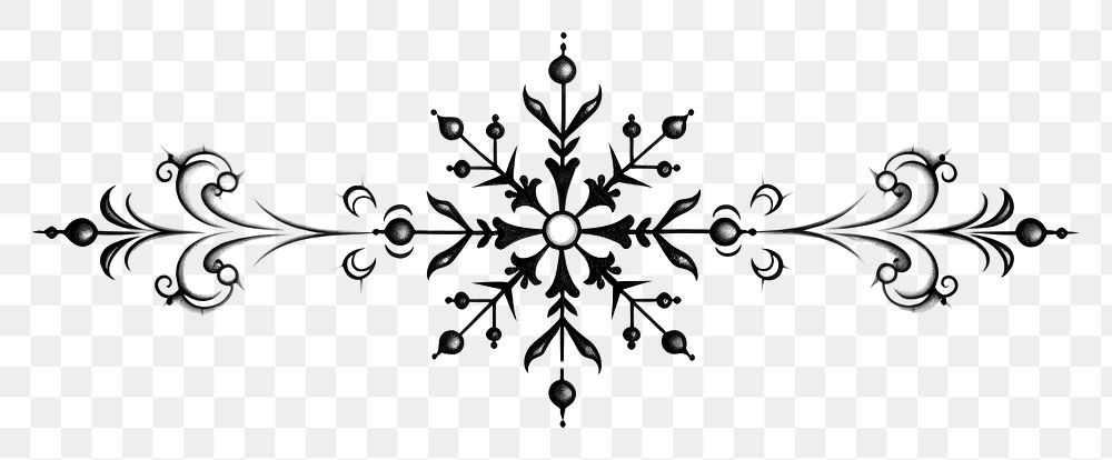 PNG Celestial illustration of snowflake pattern drawing white