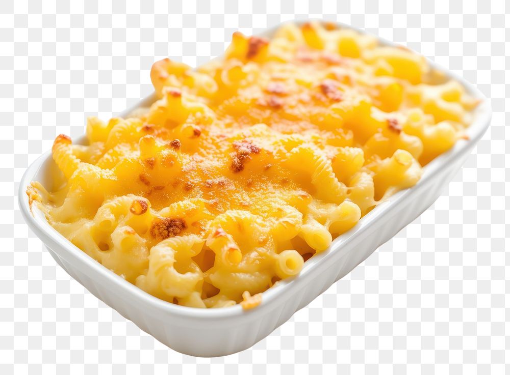 PNG Mac and cheese food white background fettuccine.