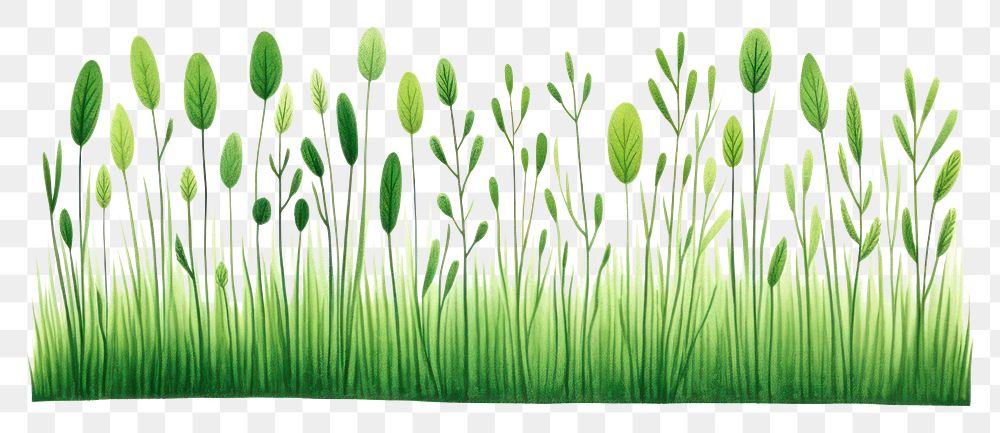 PNG Cute Grass illustration grass plant green.