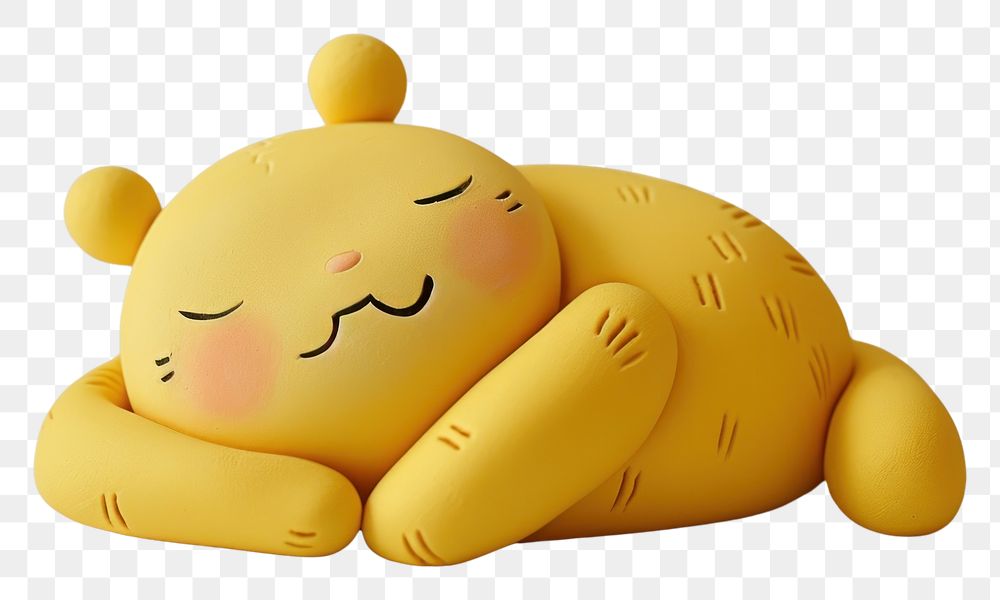 PNG  Sleepy cute toy representation.