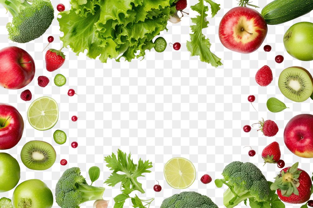 PNG  Fresh green vegetable fruit backgrounds apple.