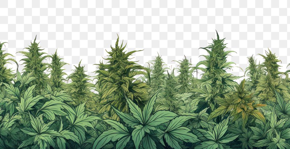 PNG Cannabis line horizontal border backgrounds plant leaf.