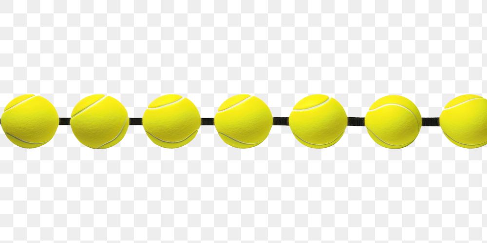 PNG Tennis ball line horizontal border white background copy space medicine.