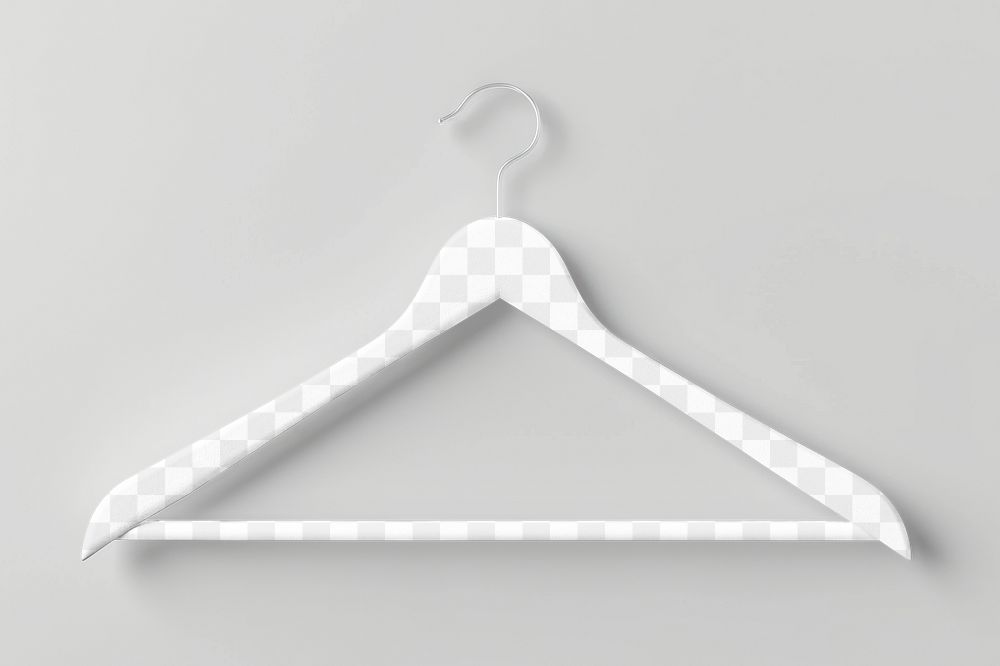 Wooden hanger png product mockup, transparent design