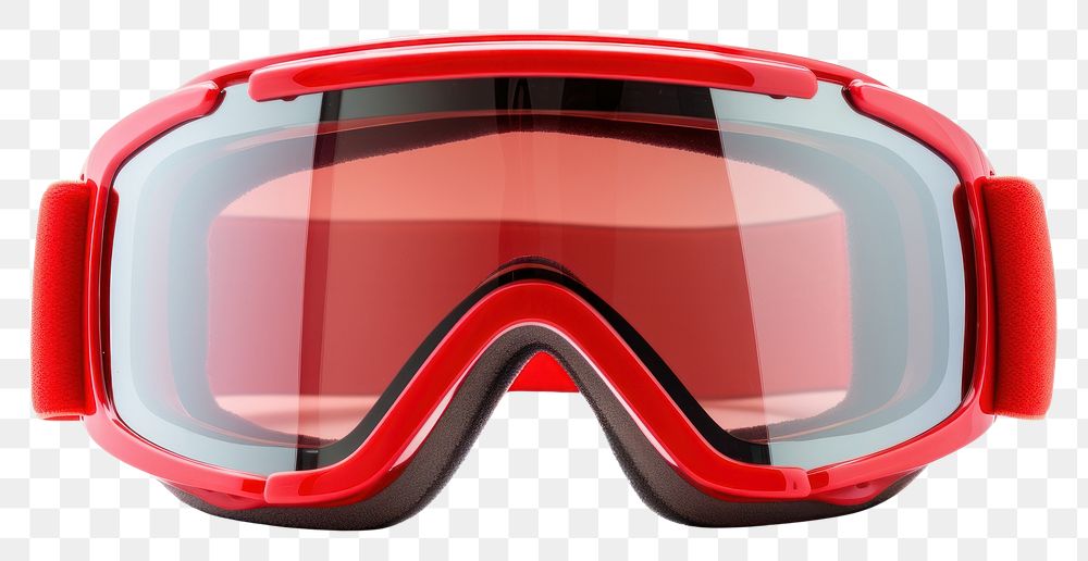 PNG  Ski Goggles goggles helmet red.