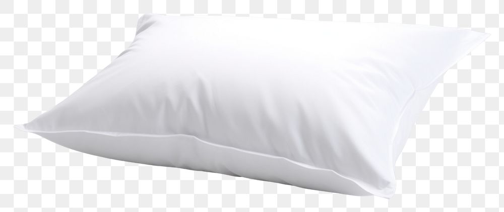 PNG  White pillow white background comfortable relaxation.