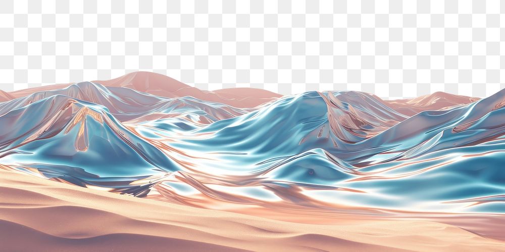 PNG 3d illustration in surreal abstract style of desert backgrounds landscape outdoors
