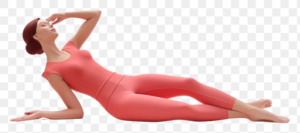 PNG Woman stretching leg pilates sports adult.