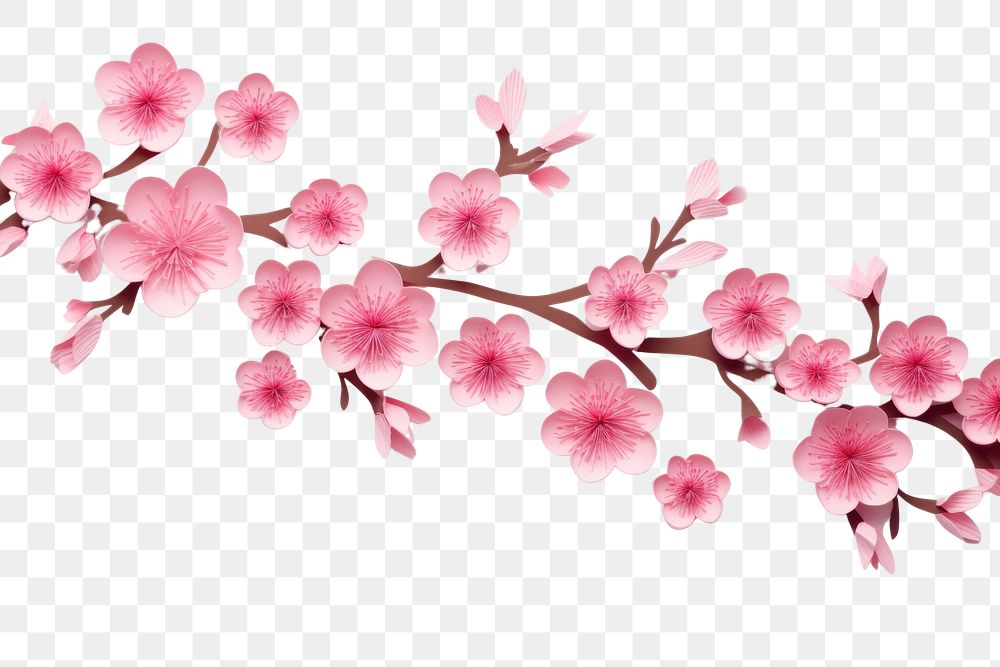 PNG  Cherry blossom floral border flower petal plant.