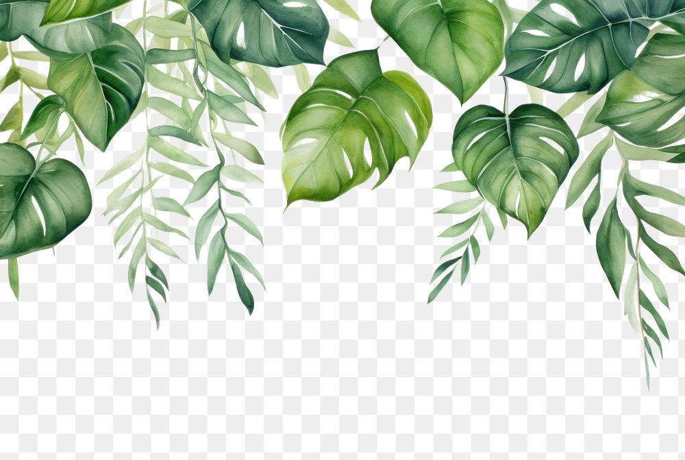 PNG Tropical leaves nature plant green.